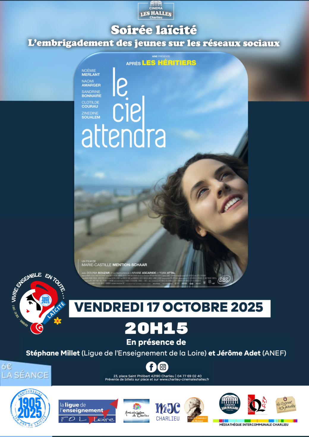 Ciné débat Le ciel attendra CHARLIEU